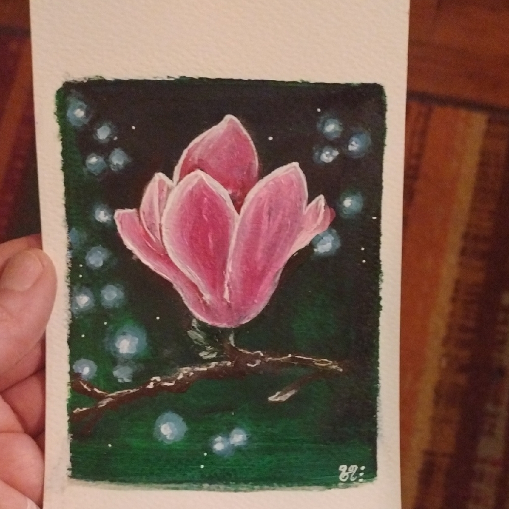 Elegant Pink Blossom Art Painting